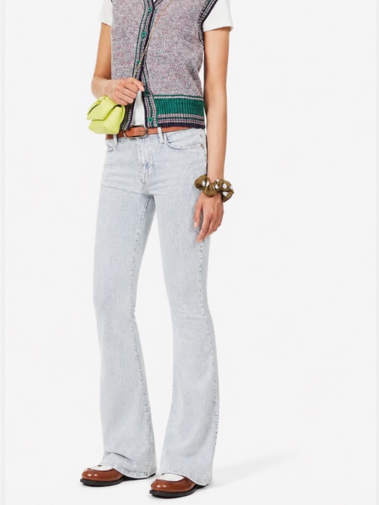 Frame Le High Straight Quiet Luxury Denim In Solar Stripe Size 31